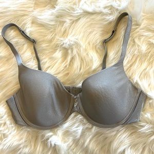 LA SENZA Silver jewel embellished bra Silver size 36 B